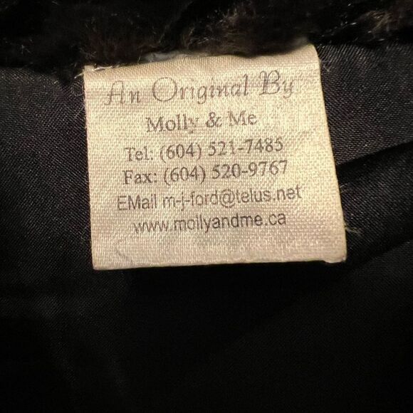 Brown Zebra Print Fuzzy Zip Up Mid Weight Teddy Jacket Coat M - Picture 7 of 8